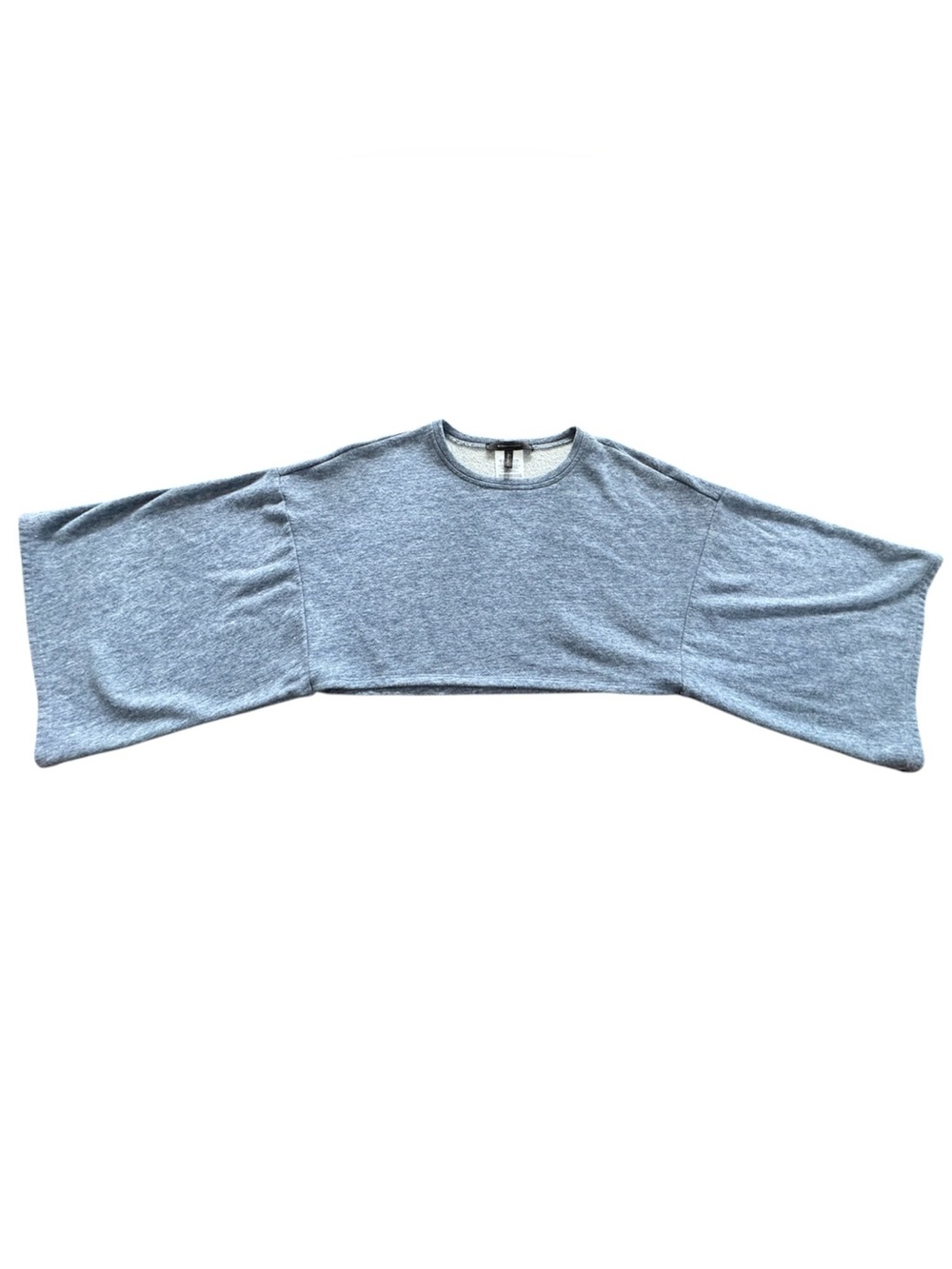 BCBGMaxAzria Heather blue cropped kimono sleeved Sweatshirt